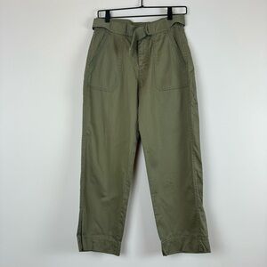 Sundance Womens Olive Green Chino Ankle Straight Leg Pants 100% Cotton NWOT